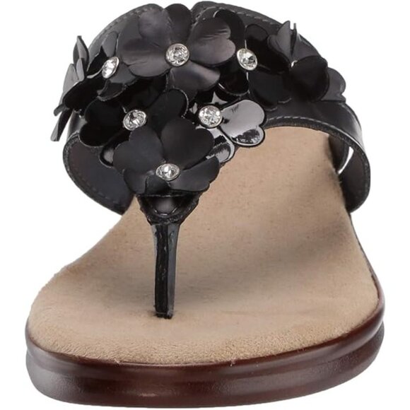 Easy Street Womens Allegro Slip on Slide Sandal Round Open Toe Black Size 9M - Picture 3 of 8